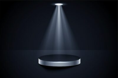 Free Vector | Shiny podium stage with spotlight focus background