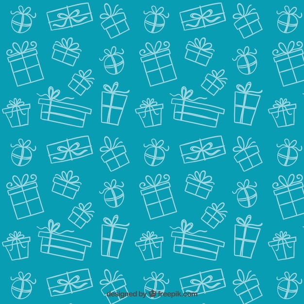 Free Vector | Sketchy gifts pattern