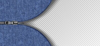 Free Vector | Slider zip with jeans texture.