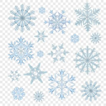 Free Vector | Snowflakes transparent blue