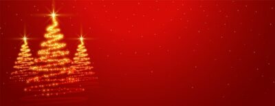 Free Vector | Sparkling christmas star tree on red background