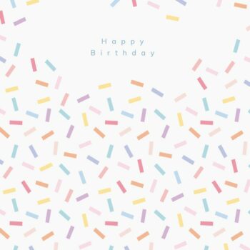 Free Vector | Sprinkle birthday greeting template with white background