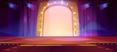 Free Vector | Stage for concert or show with spotlights