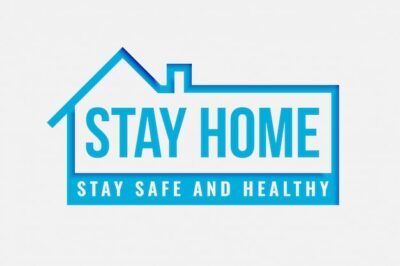 Free Vector | Stay home and safe poster for being healthy