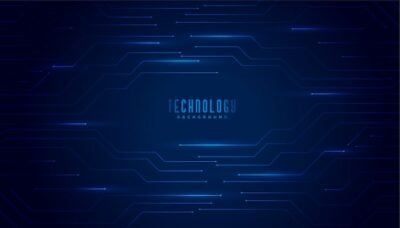 Free Vector | Stylish blue technology circuit diagram lines background