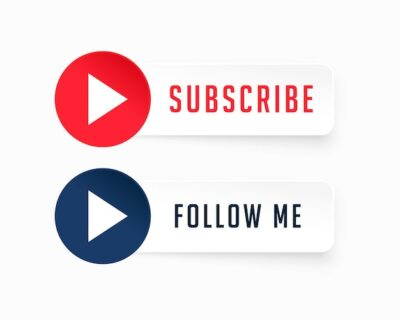 Free Vector | Subscribe and follow me buttons