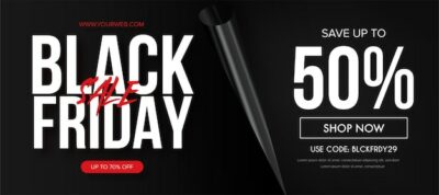 Free Vector | Super sale black friday background with realistic paper page