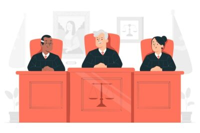 Free Vector | Supreme court concept illustration