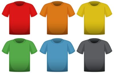 Free Vector | T-shirts in six different colors