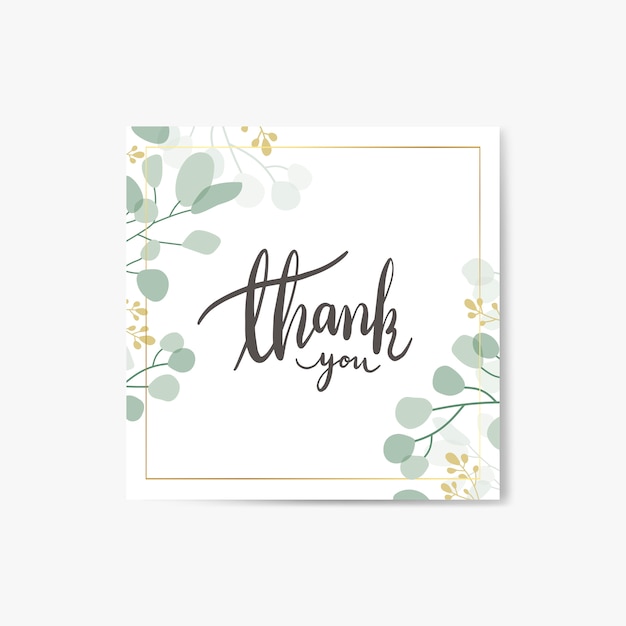 Free Vector | Thank you card