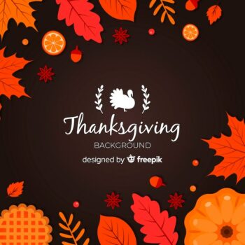 Free Vector | Thanksgiving day background in flat design