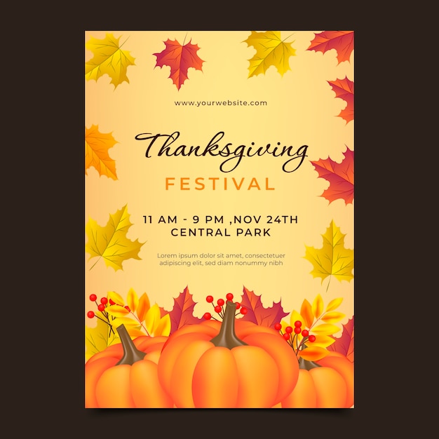 Free Vector | Thanksgiving poster design