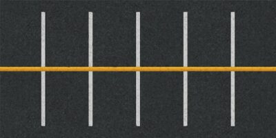 Free Vector | Top view of car park lots on city street or underground garage vector background of empty parking with white and yellow lines road marking on black asphalt surface