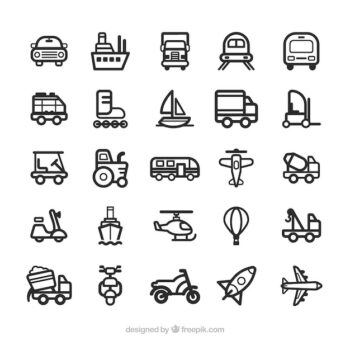 Free Vector | Transport icons
