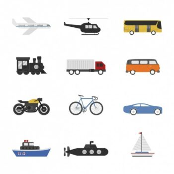 Free Vector | Transport ways collection
