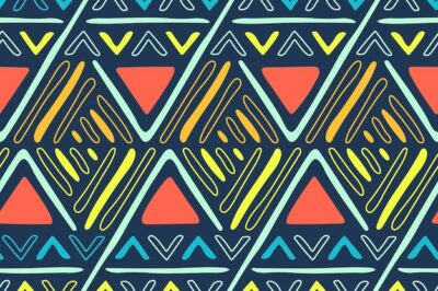 Free Vector | Tribal seamless pattern background, colorful aztec design, vector