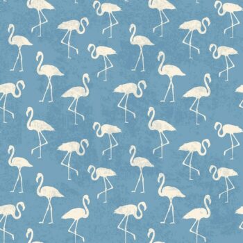 Free Vector | Tropical exotic seamless pattern with white flamingos birds over blue. flamingo background design. flamingo symbol of execution dreams. seamless background with flamingo pattern. vector illustration.
