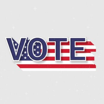 Free Vector | Us election vote text vector democracy