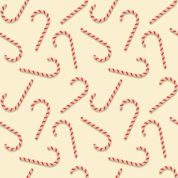 Free Vector | Vector illustration  lollipop seamless pattern with candy canes