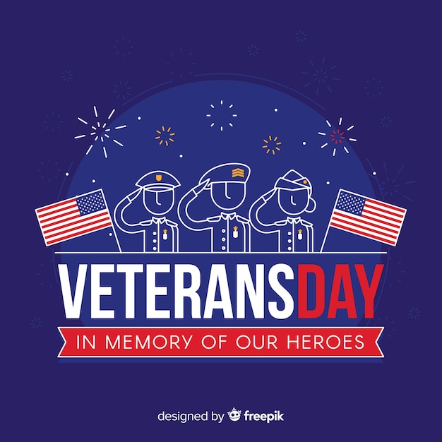 Free Vector | Veteran's day banner