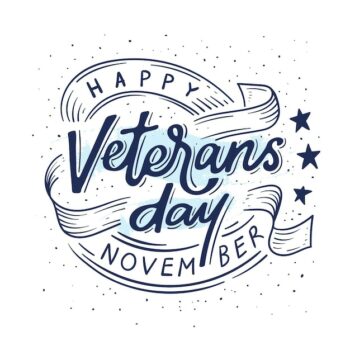 Free Vector | Veterans day lettering