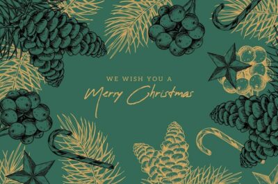 Free Vector | Vintage christmas background