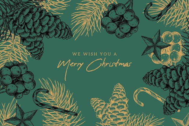 Free Vector | Vintage christmas background