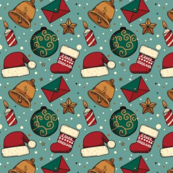 Free Vector | Vintage christmas pattern