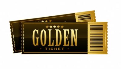Free Vector | Vintage golden cinema tickets movie pass template