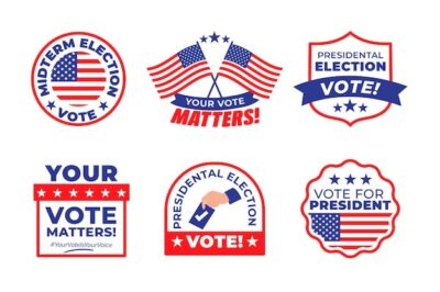 Free Vector | Voting badge collection