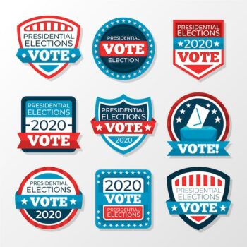 Free Vector | Voting badges & stickers