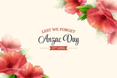 Free Vector | Watercolor anzac day lest we forget background