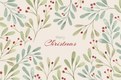 Free Vector | Watercolor christmas background