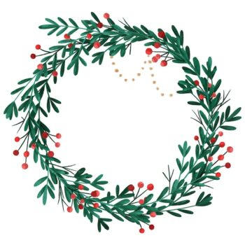 Free Vector | Watercolor christmas wreath
