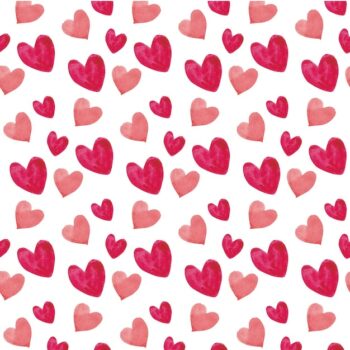 Free Vector | Watercolor hearts seamless pattern