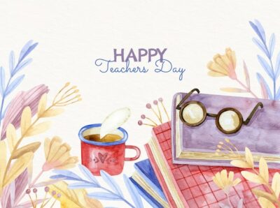 Free Vector | Watercolor teachers' day background