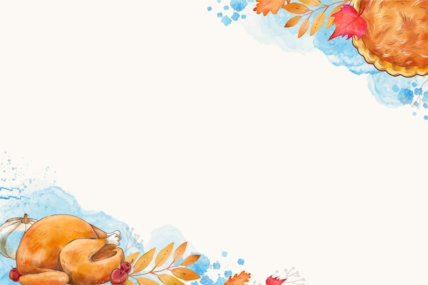 Free Vector | Watercolor thanksgiving background