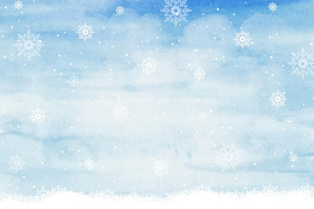 Free Vector | Watercolor winter background