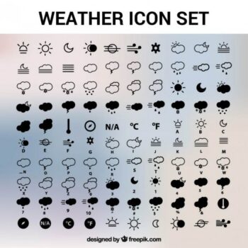 Free Vector | Weather icons set