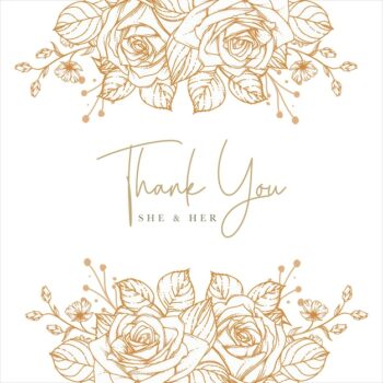 Free Vector | Wedding invitation template with flowers
