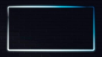 Free Vector | White and blue neon frame on a dark background vector