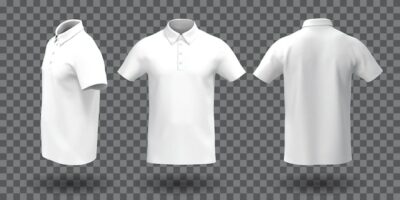 Free Vector | White polo shirt mockup
