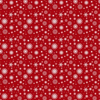 Free Vector | White snowflakes on a red background pattern