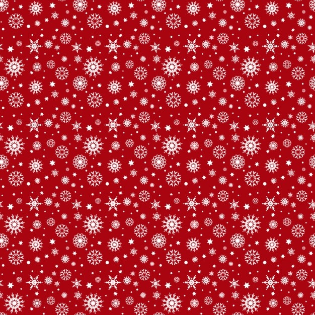 Free Vector | White snowflakes on a red background pattern