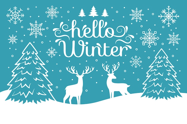 Free Vector | Winter concept in hand drawn