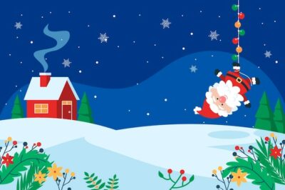 Free Vector | Flat christmas background