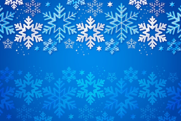 Free Vector | Realistic snowflake border