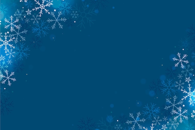 Free Vector | Realistic snowflake border