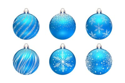 Free Vector | Realistic christmas ball ornaments collection