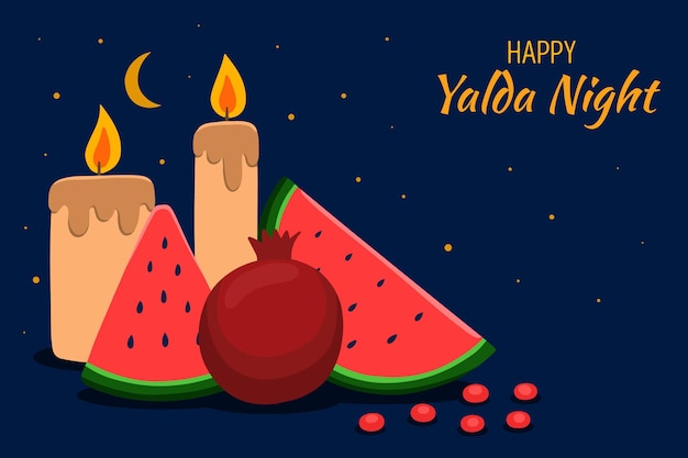 Free Vector | Hand drawn yalda background